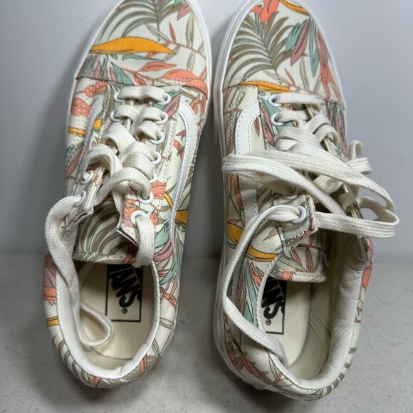 VANS Old Skool Low Authentic California Floral, Hawaiian (Beige) Womens 8 Shoes - Picture 6 of 8